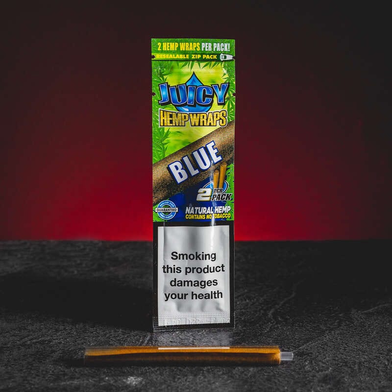 Juicy Hemp Wrap Kenderpakolatok tollszárhoz Csomagban 2 db áfonya kék