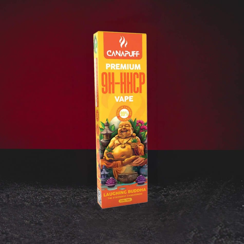 9H-HHCP Vape 99% 1ml Laughing Buddha – prémium vape fekete édesgyökér, cédrus, fahéj és diesel tónusok aromájával
