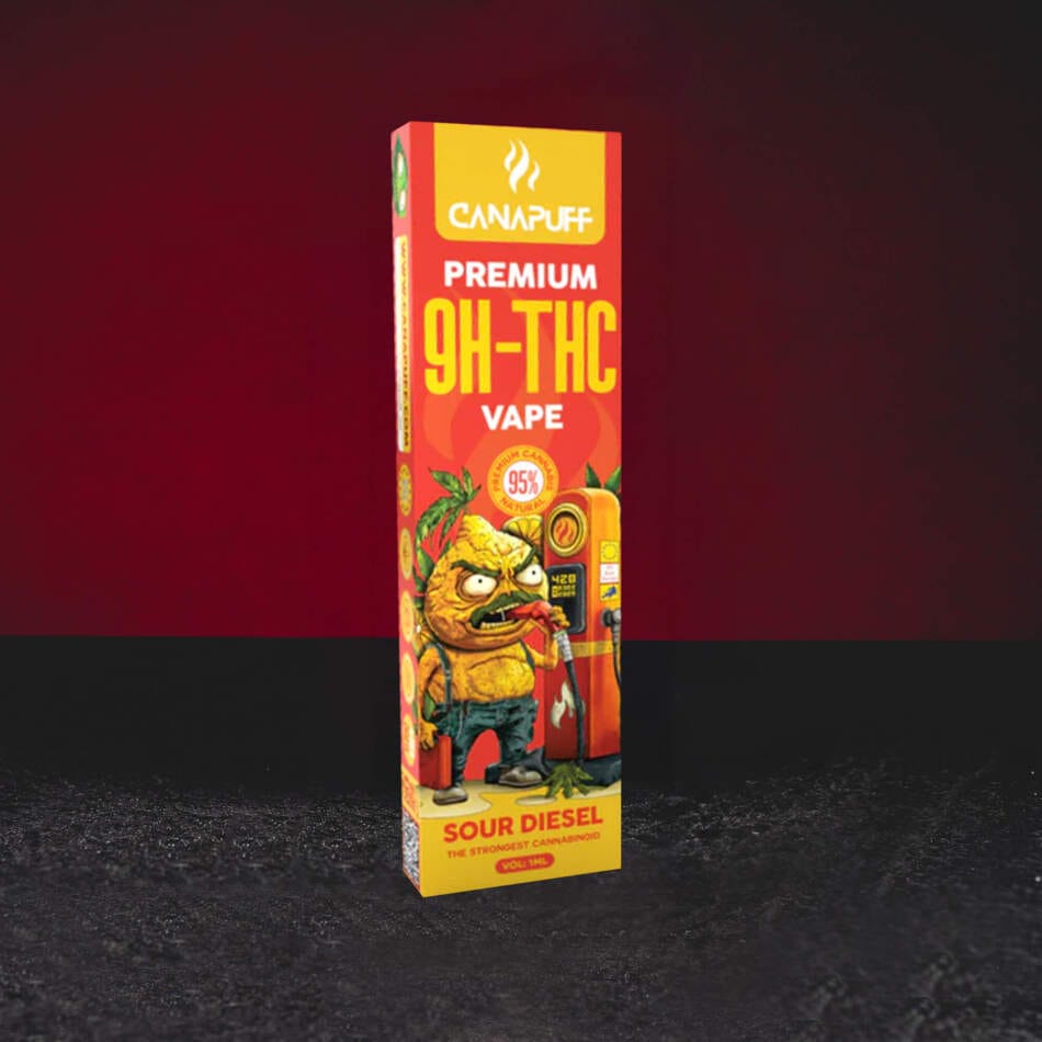 9H-TH Vape 95% 1ml Sour Diesel – karakteres vape diesel aromával, földes tónusokkal és energikus karakterrel