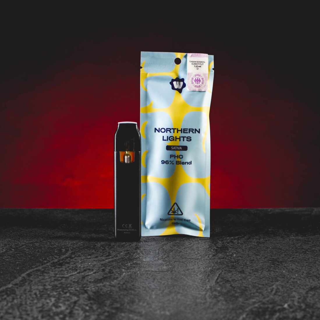 Kratom World PHC Vape 96% 1ml Northern Lights – prémium PHC vape harmonikus földes aromával, enyhén édes jegyekkel és klasszikus karakterrel