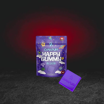 TH Happy Gummy Bluebi – prémium kenderzselé áfonyaízzel és TH kannabinoiddal, eredeti csomagolásban