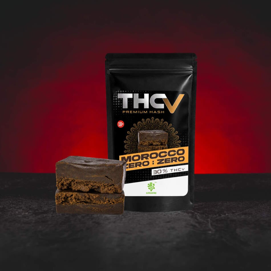 Kratom World THV Hash Morocco ZeroZero 30% – marokkói stílusú hasis 30% THV-tartalommal és autentikus textúrával
