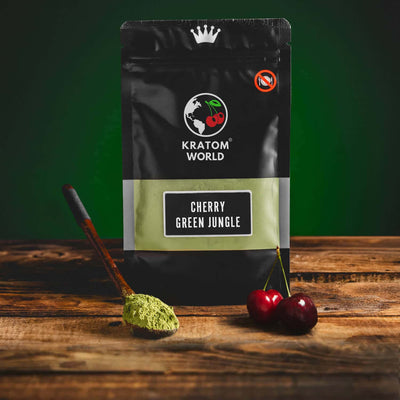 Kratom World Cherry Green Vad ízű gyümölcsös Kratom Green Cherry Cherry