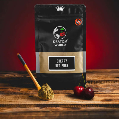 Kratom World Cherry Red tiszta ízű gyümölcsös Kratom Red cherry cseresznye