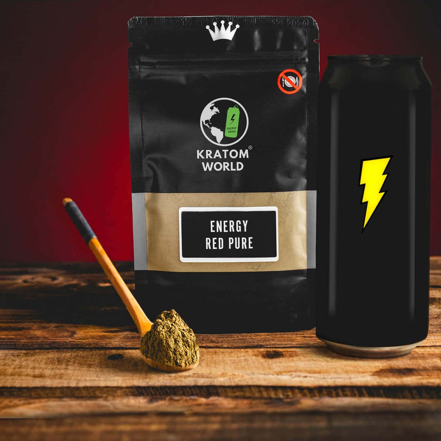 Kratom World Energy Red tiszta ízű gyümölcsös Kratom Red energiaital